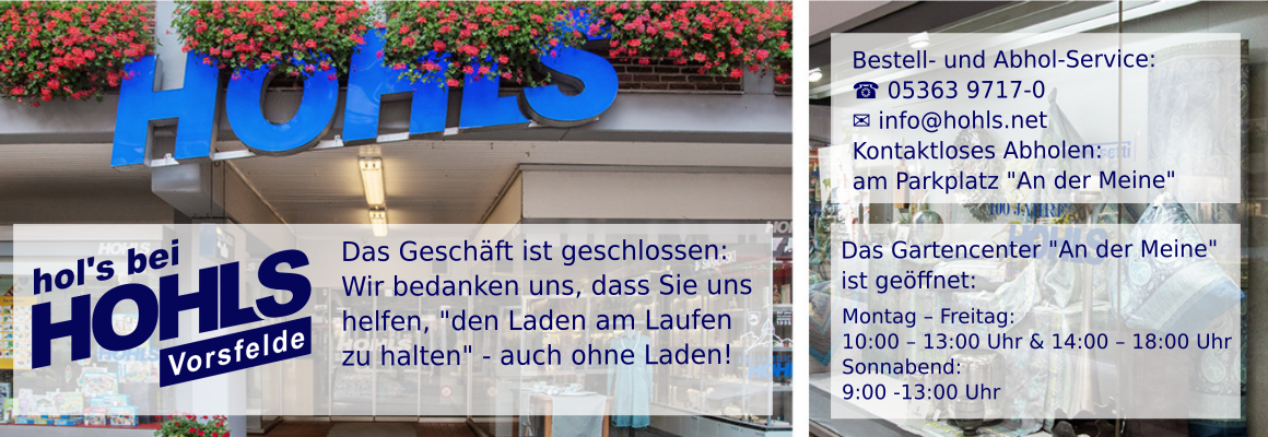 Hohls Danke und Hinweise - Corona