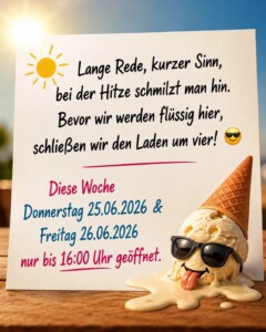 Hitze-Öffnungszeiten Juni 2026