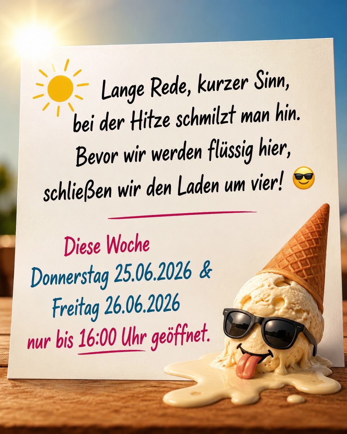 Hitze-Öffnungszeiten Juni 2026 Hitze-Öffnungszeiten Juni 2026